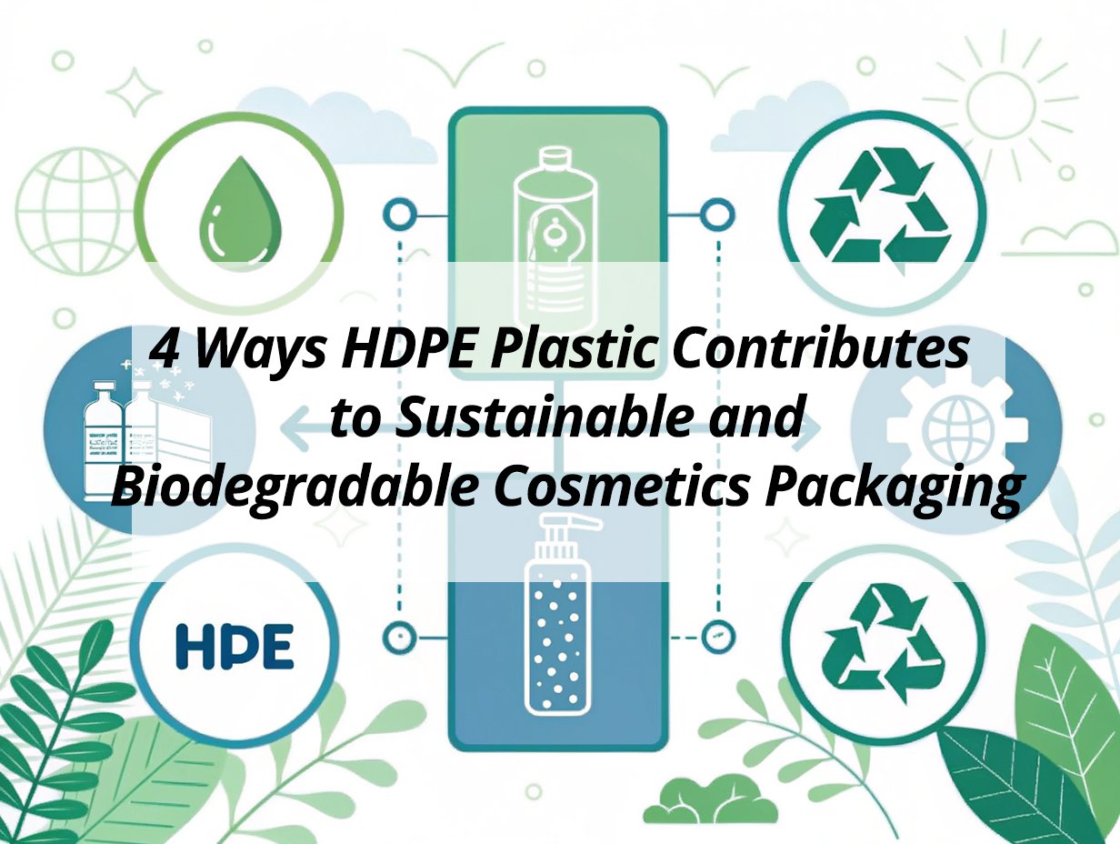 ![HDPE plastic and sustainable packaging](https://jccosmopack.com/wp-content/uploads/2025/09/4-Ways-HDPE-Plastic-Contributes-to-Sustainable-and-Biodegradable-Cosmetics-Packaging.jpg "HDPE and Sustainability")