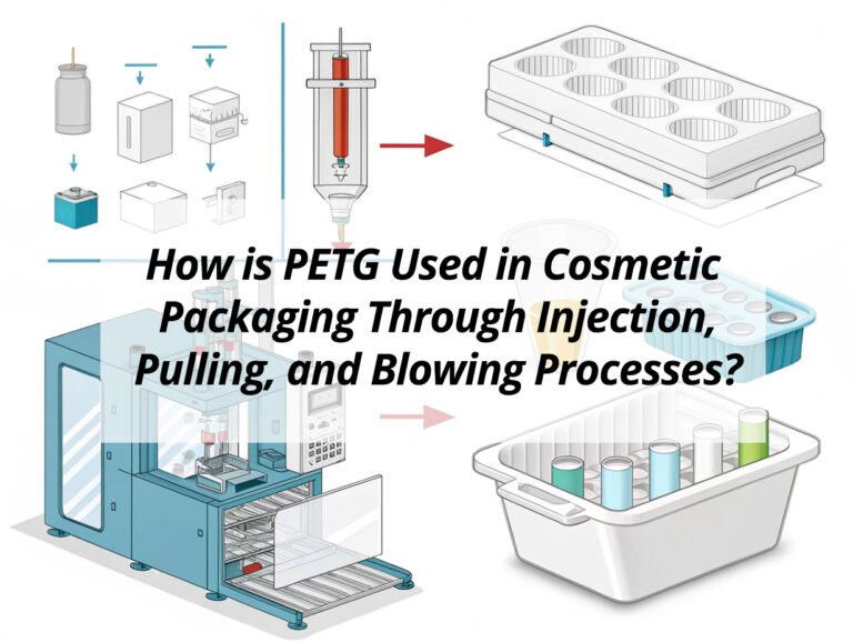 How is PETG Used in Cosmetic Packaging Through Injection, Pulling, and Blowing Processes?
