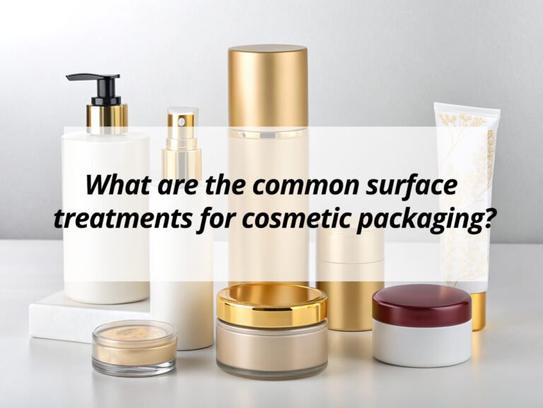 What are the common surface treatments for cosmetic packaging?
