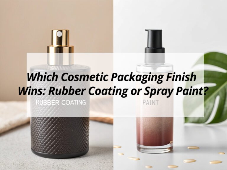Which Cosmetic Packaging Finish Wins: Rubber Coating or Spray Paint?