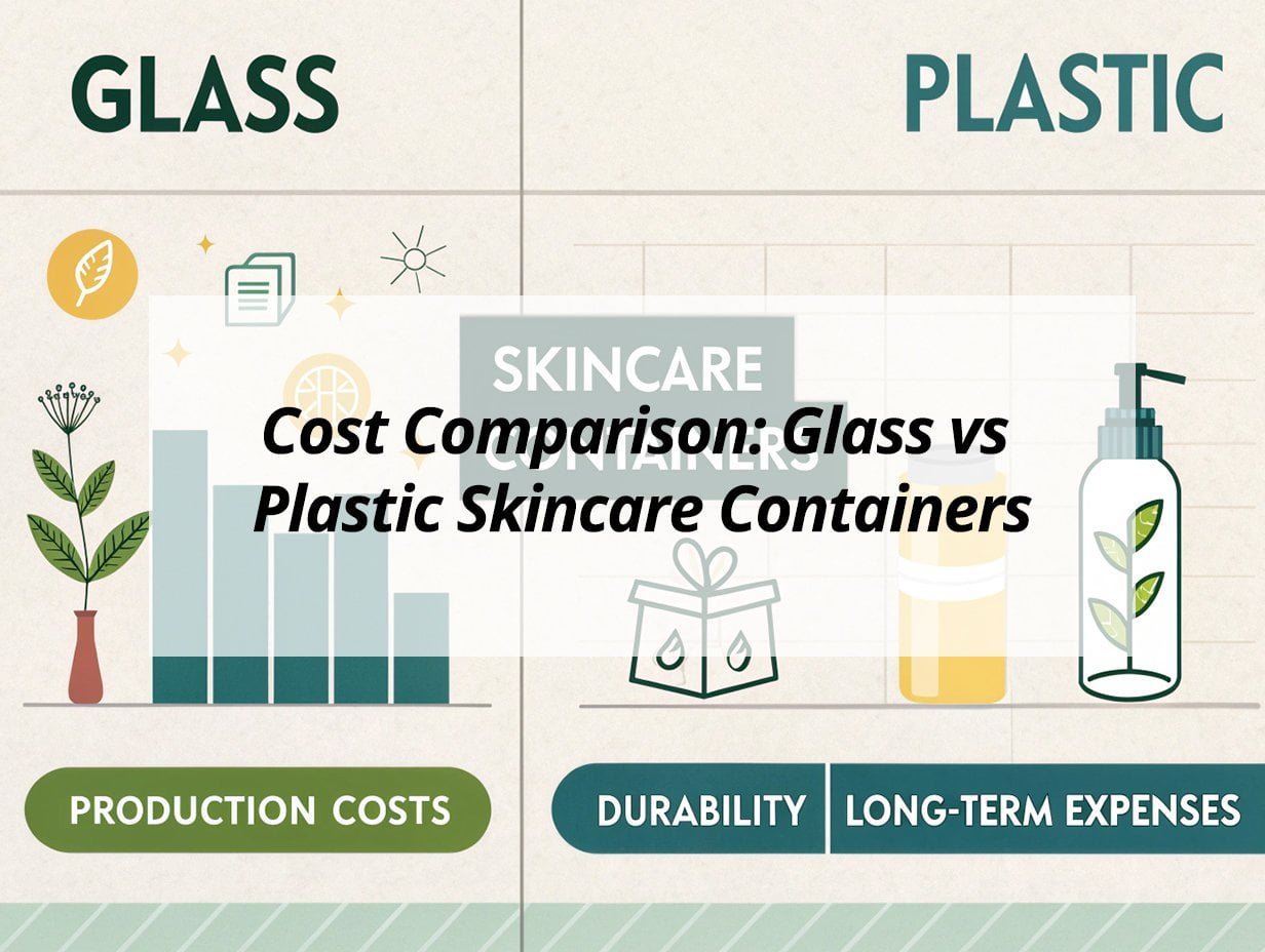 ![Glass vs plastic skincare containers cost comparison](https://jccosmopack.com/wp-content/uploads/2025/11/Cost-Comparison-Glass-vs-Plastic-Skincare-Containers.jpg "Glass vs Plastic Costs")