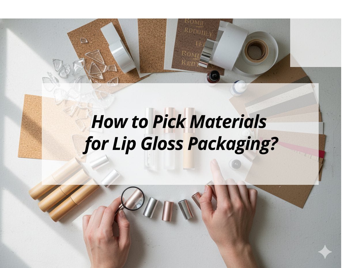 ![Choosing materials for lip gloss packaging](https://jccosmopack.com/wp-content/uploads/2025/11/How-to-Pick-Materials-for-Lip-Gloss-Packaging.jpg "Lip Gloss Packaging Materials")