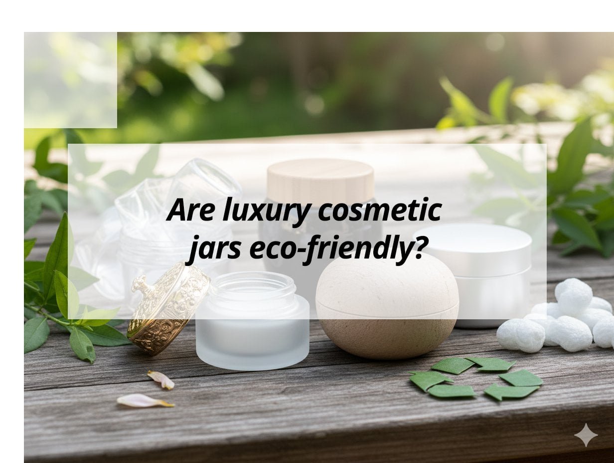 ![Are luxury cosmetic jars eco-friendly](https://jccosmopack.com/wp-content/uploads/2025/12/Are-luxury-cosmetic-jars-eco-friendly.jpg "Eco-Friendly Jars")