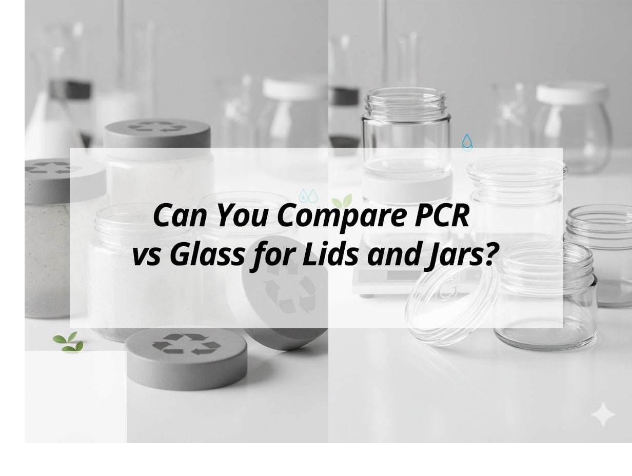 ![PCR vs glass for cosmetic lids and jars](https://jccosmopack.com/wp-content/uploads/2025/12/Can-You-Compare-PCR-vs-Glass-for-Lids-and-Jars.jpg "Lids and Jars Material")