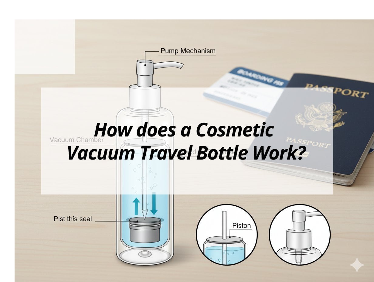 ![Functionality of cosmetic vacuum travel bottles](https://jccosmopack.com/wp-content/uploads/2025/12/How-does-a-Cosmetic-Vacuum-Travel-Bottle-Work.jpg "Vacuum Bottle Use")
