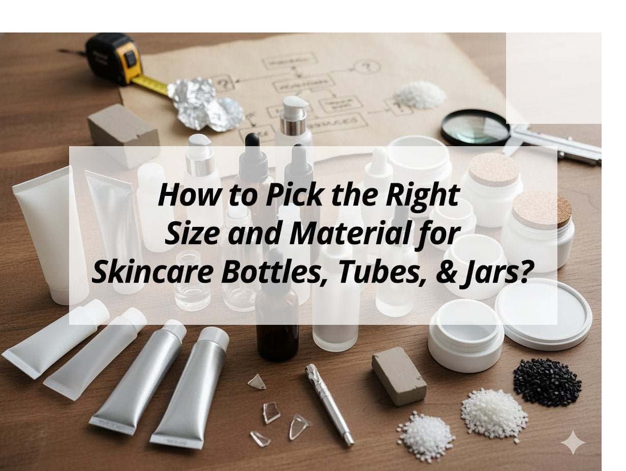 How to Pick the Right Size and Material for Skincare Bottles, Tubes, & Jars?