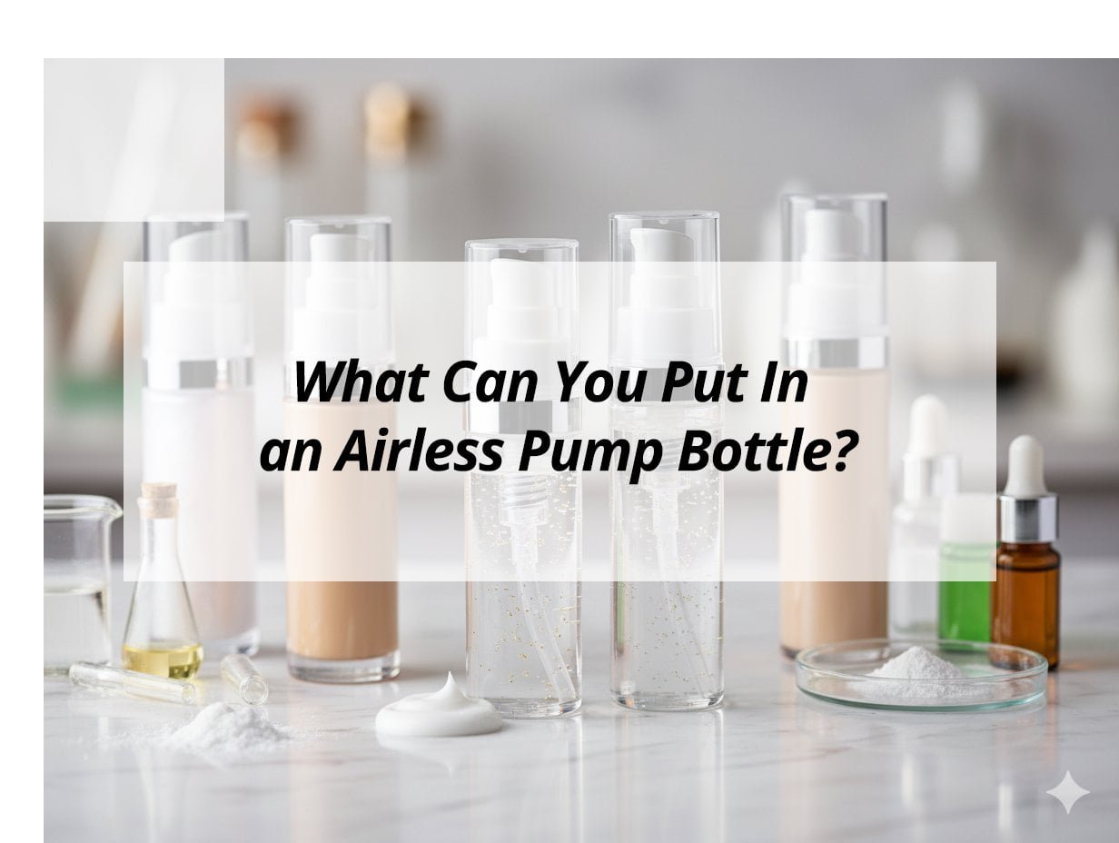 ![Airless pump bottle uses](https://jccosmopack.com/wp-content/uploads/2025/12/What-Can-You-Put-In-an-Airless-Pump-Bottle.jpg "Airless Bottle Contents")