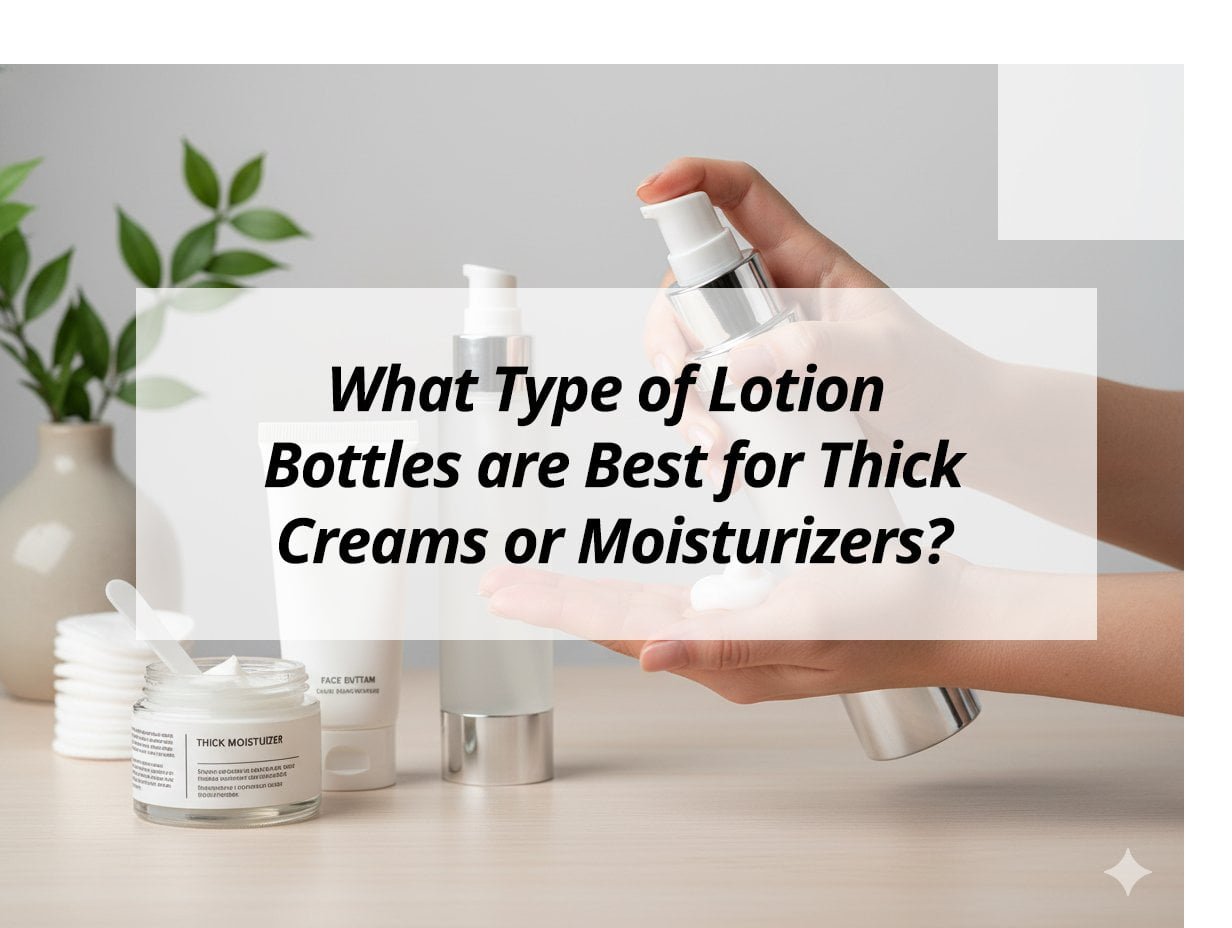 ![Best lotion bottles for thick creams](https://jccosmopack.com/wp-content/uploads/2025/12/What-Type-of-Lotion-Bottles-are-Best-for-Thick-Creams-or-Moisturizers.jpg "Lotion Bottles for Creams")