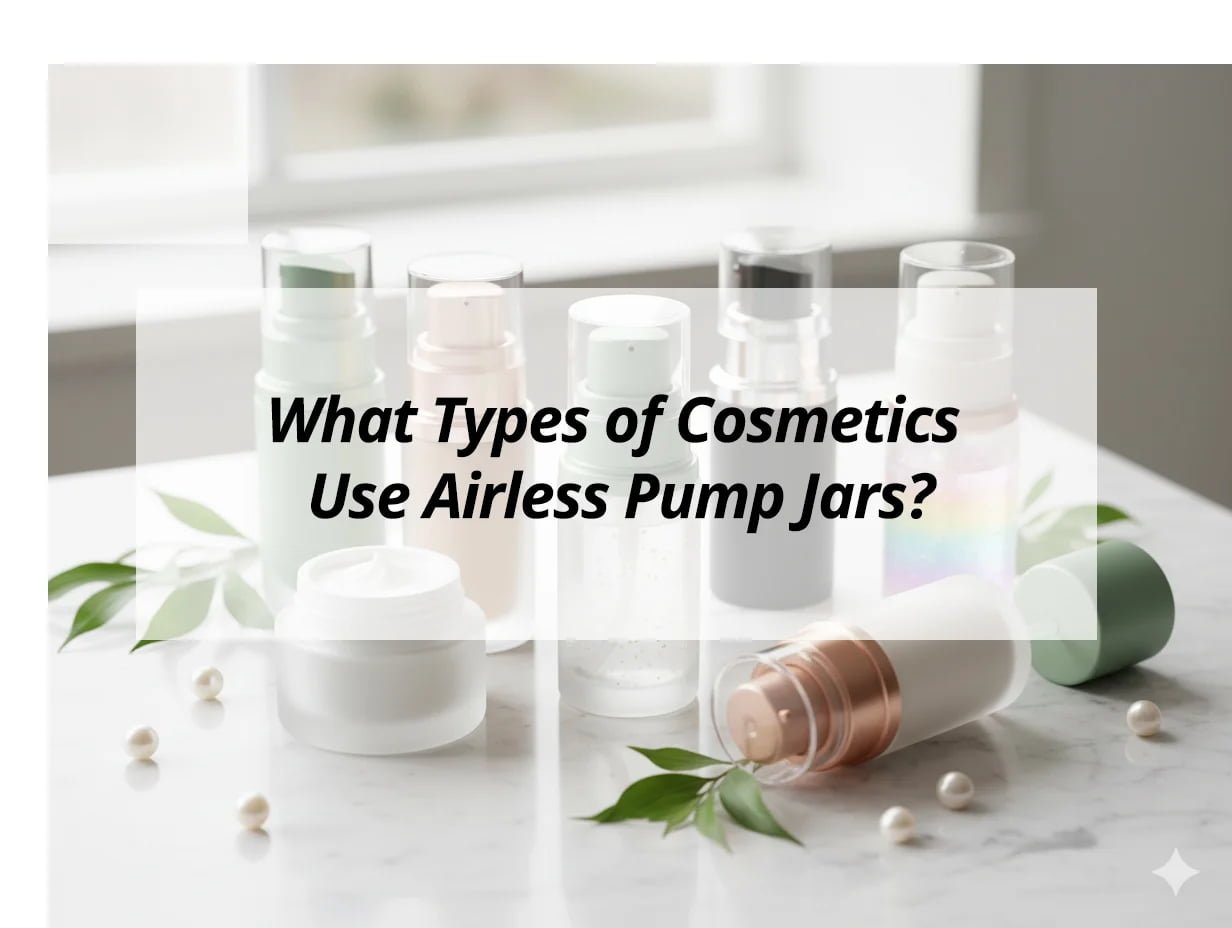 ![Types of cosmetics using airless pump jars](https://jccosmopack.com/wp-content/uploads/2025/12/What-Types-of-Cosmetics-Use-Airless-Pump-Jars.jpg "Airless Pump Jars Usage")