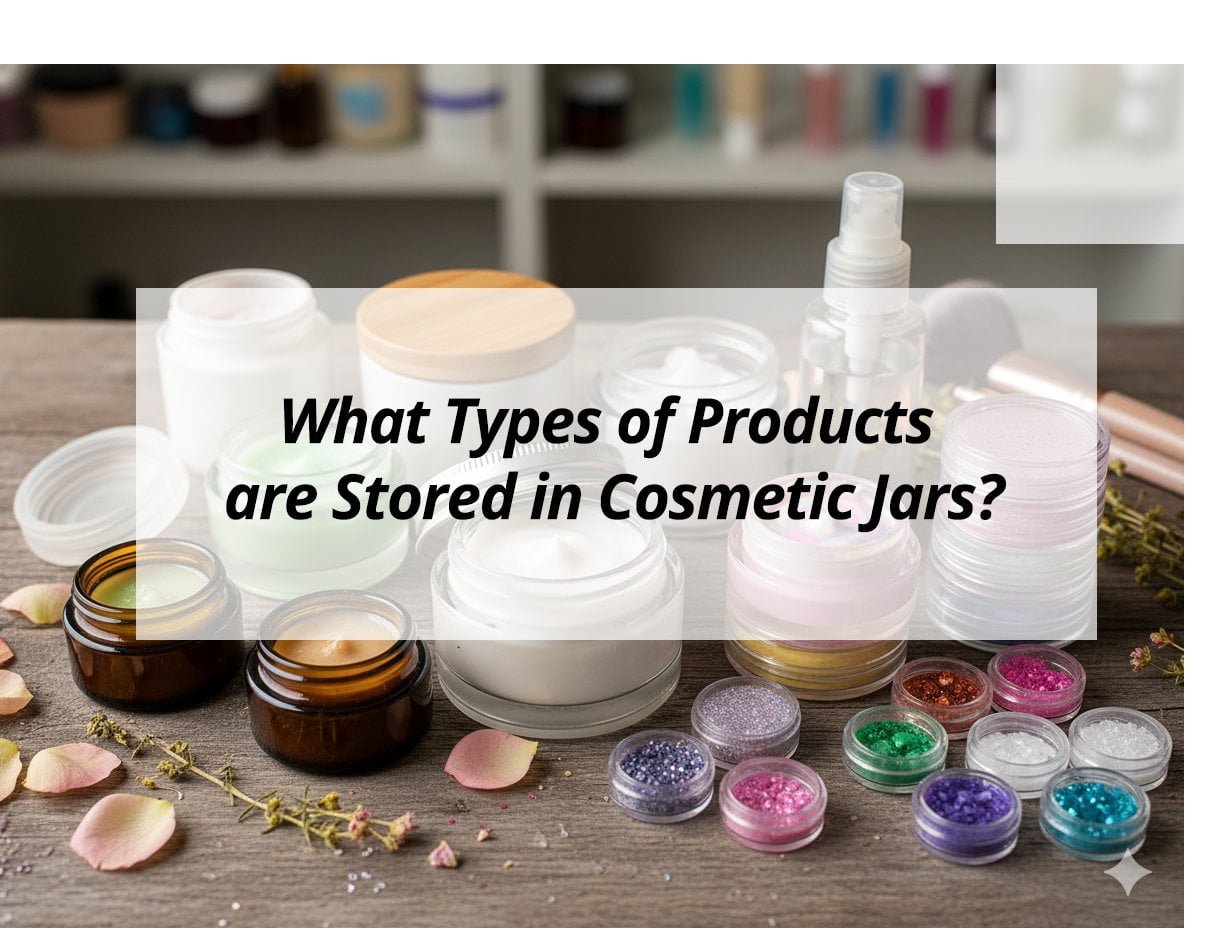 ![Types of products stored in cosmetic jars](https://jccosmopack.com/wp-content/uploads/2025/12/What-Types-of-Products-are-Stored-in-Cosmetic-Jars.jpg "Cosmetic Jar Uses")