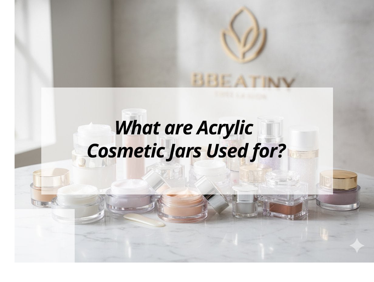![Uses of acrylic cosmetic jars](https://jccosmopack.com/wp-content/uploads/2025/12/What-are-Acrylic-Cosmetic-Jars-Used-for.jpg "Acrylic Cosmetic Jars")