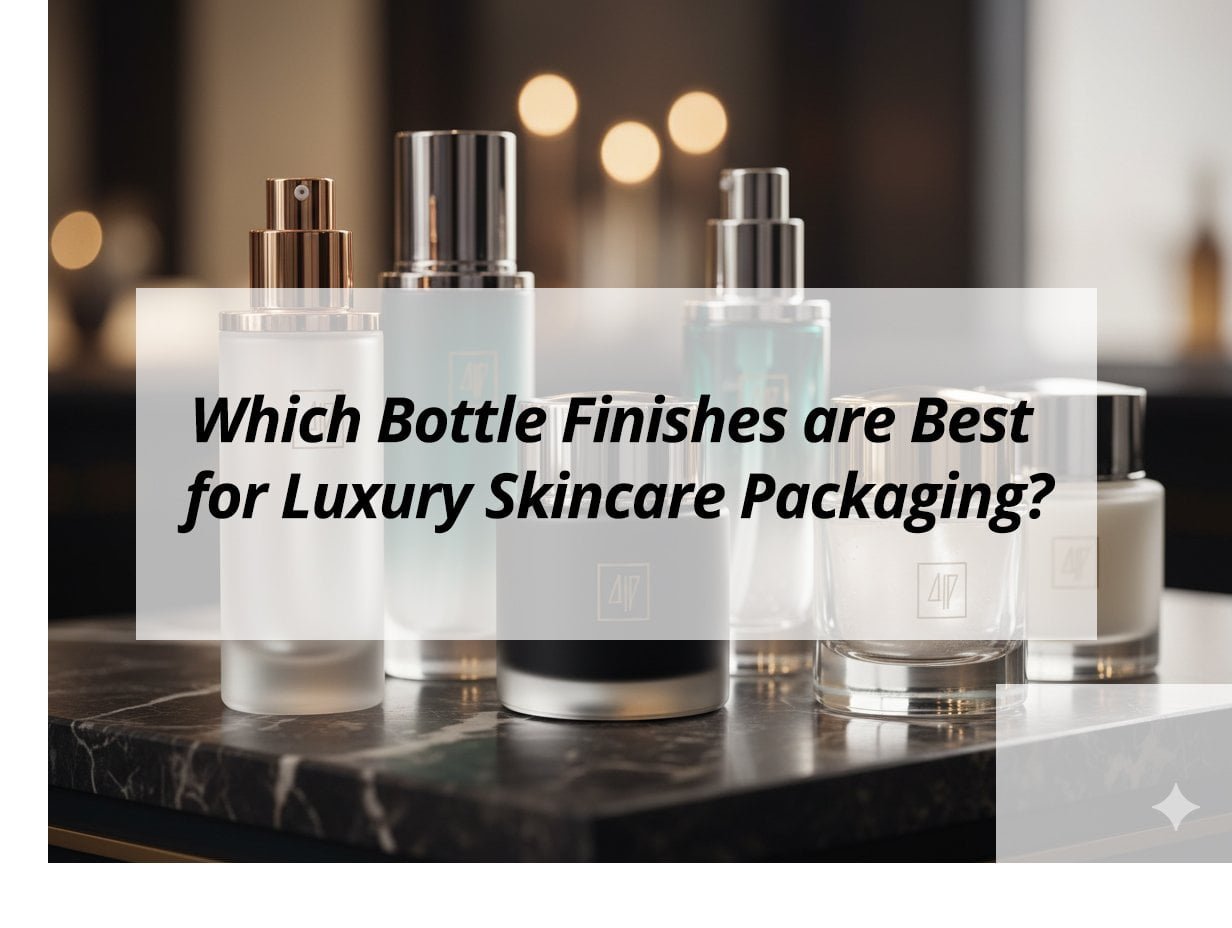 ![Luxury skincare packaging finishes](https://jccosmopack.com/wp-content/uploads/2025/12/Which-Bottle-Finishes-are-Best-for-Luxury-Skincare-Packaging.jpg "Skincare Packaging Finishes")