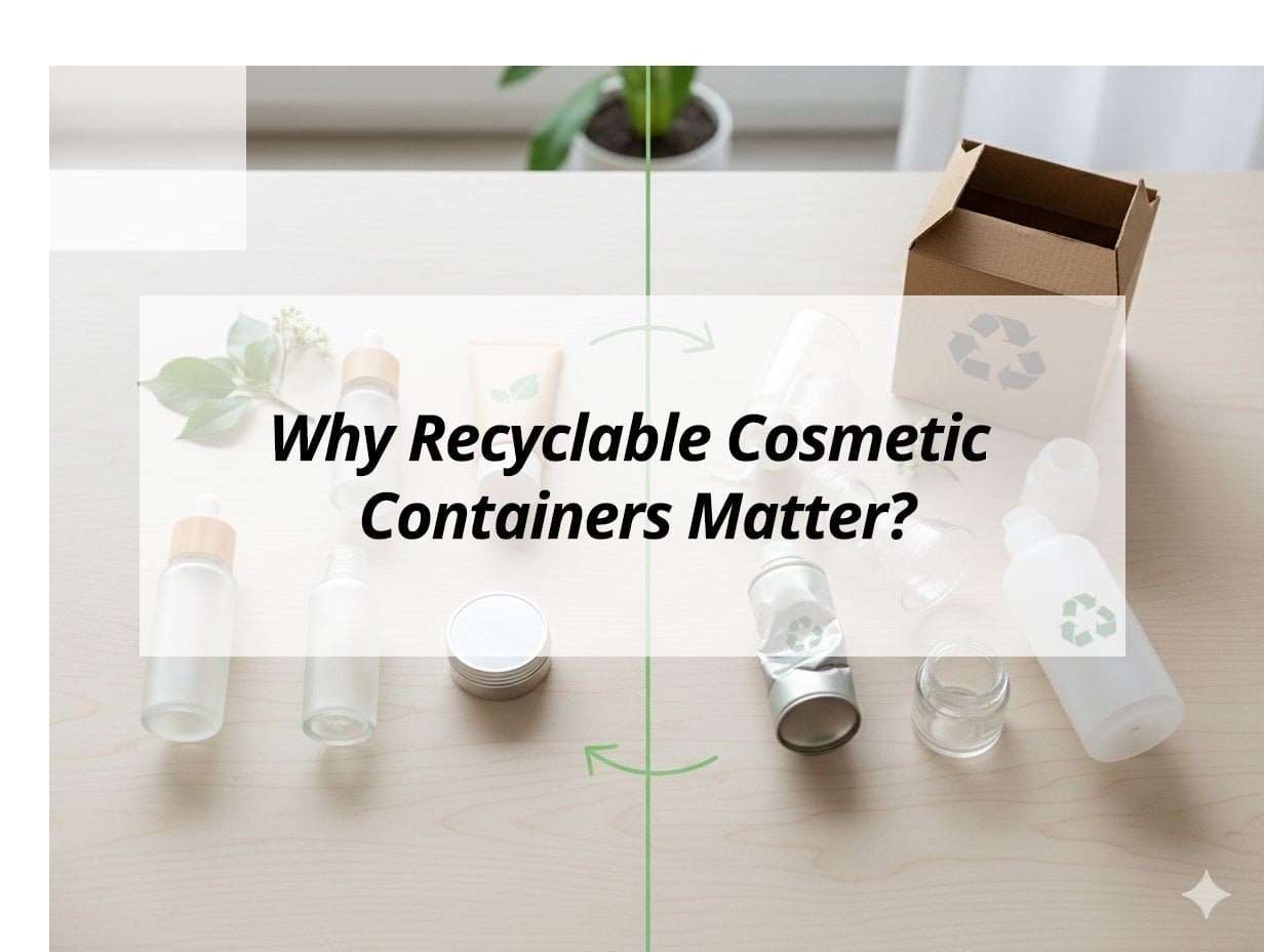 ![Importance of recyclable cosmetic containers](https://jccosmopack.com/wp-content/uploads/2025/12/Why-Recyclable-Cosmetic-Containers-Matter.jpg "Recyclable Containers Importance")