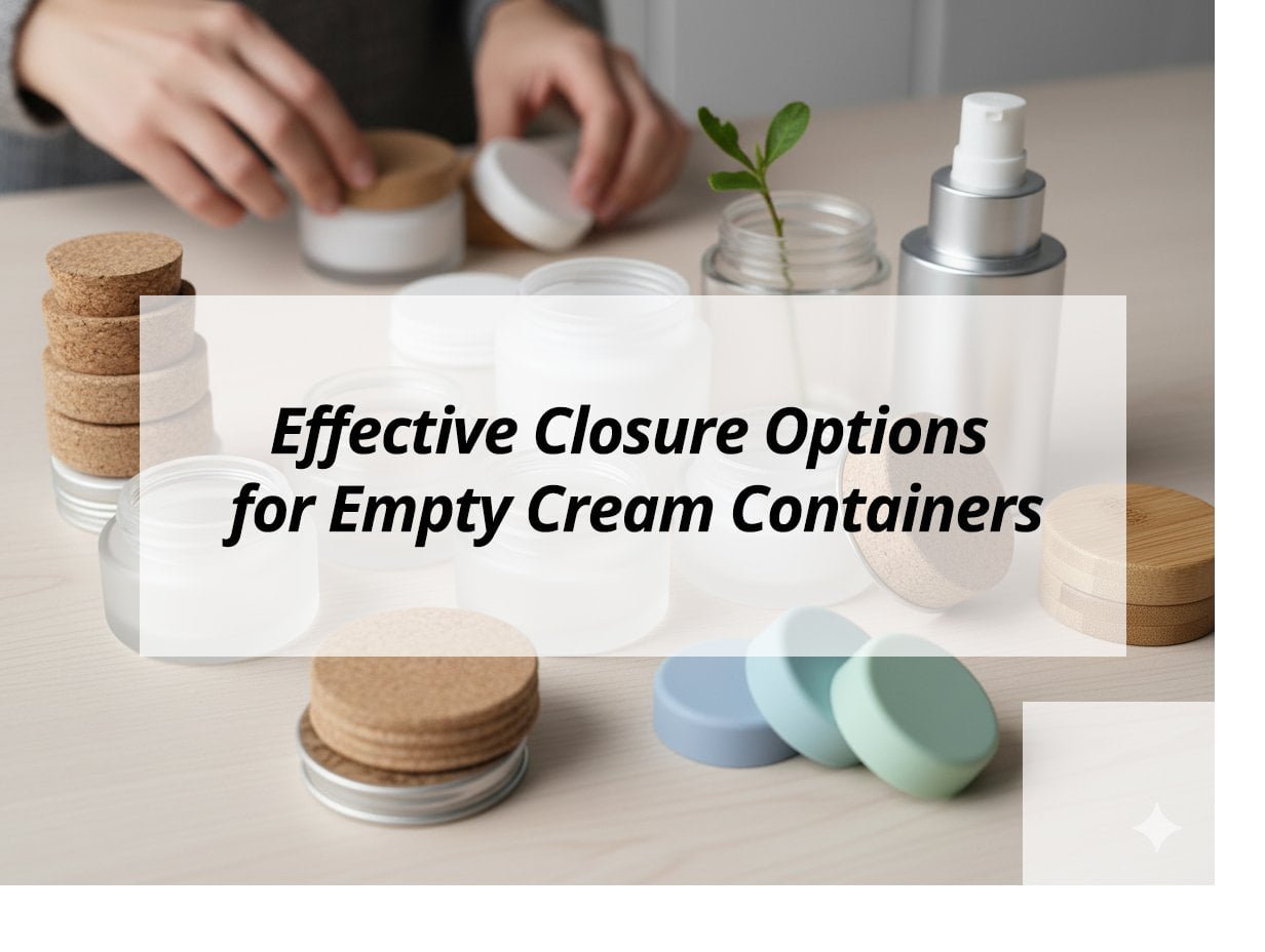 ![Effective closure options for empty cream containers](https://jccosmopack.com/wp-content/uploads/2026/01/Effective-Closure-Options-for-Empty-Cream-Containers.jpg "Cream Container Closures")