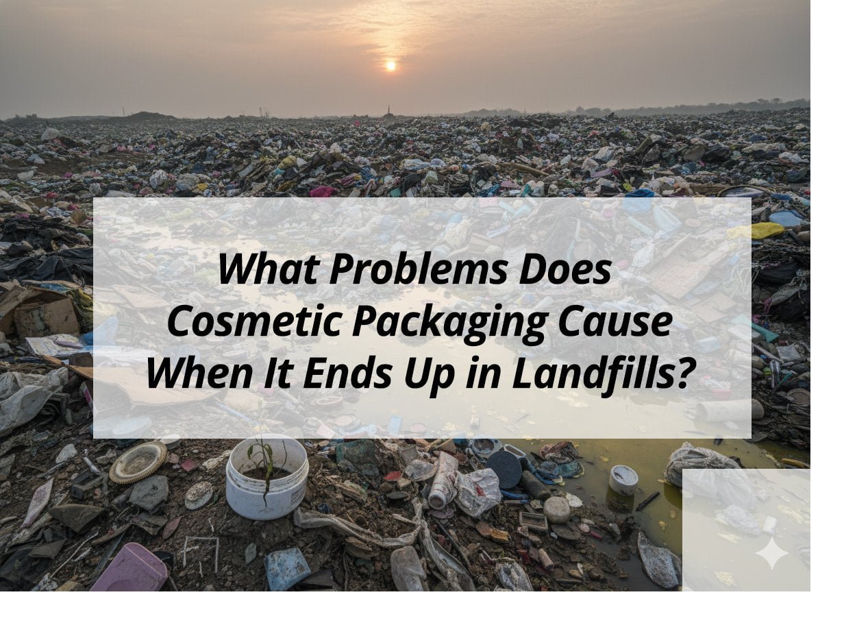 ![Environmental impact of cosmetic packaging in landfills](https://jccosmopack.com/wp-content/uploads/2026/01/What-Problems-Does-Cosmetic-Packaging-Cause-When-It-Ends-Up-in-Landfills.jpg "Cosmetic Packaging Impact")