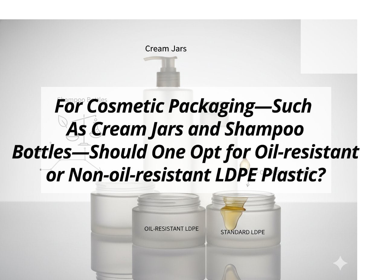 For Cosmetic Packaging—Such As Cream Jars and Shampoo Bottles—Should One Opt for Oil-resistant or Non-oil-resistant LDPE Plastic?
