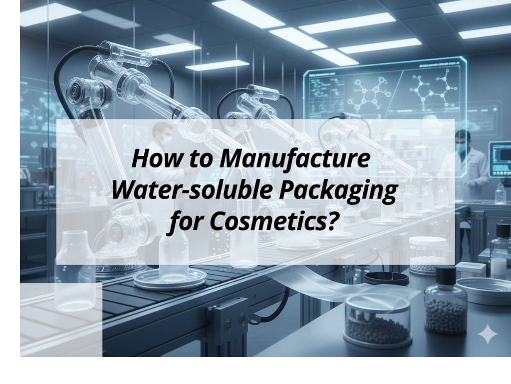 ![Manufacturing water-soluble packaging for cosmetics](https://jccosmopack.com/wp-content/uploads/2026/03/How-to-Manufacture-Water-soluble-Packaging-for-Cosmetics.jpg "Water-soluble Packaging Production")