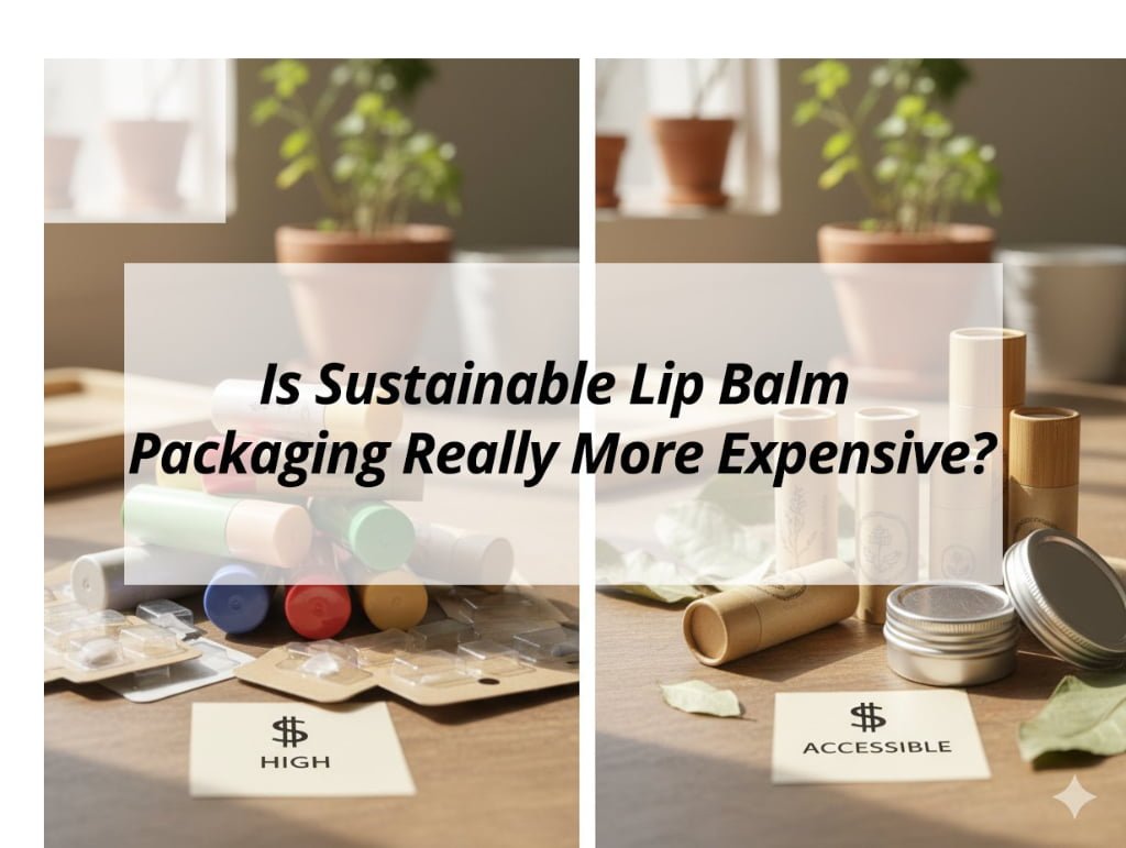 ![Cost of sustainable lip balm packaging](https://jccosmopack.com/wp-content/uploads/2026/03/Is-Sustainable-Lip-Balm-Packaging-Really-More-Expensive.jpg "Sustainable Packaging Costs")