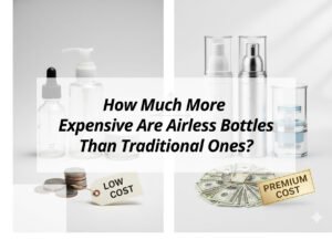 ![Comparing costs of airless bottles with traditional packaging](https://jccosmopack.com/wp-content/uploads/2026/04/How-Much-More-Expensive-Are-Airless-Bottles-Than-Traditional-Ones.jpg "Airless Bottles Cost Comparison")