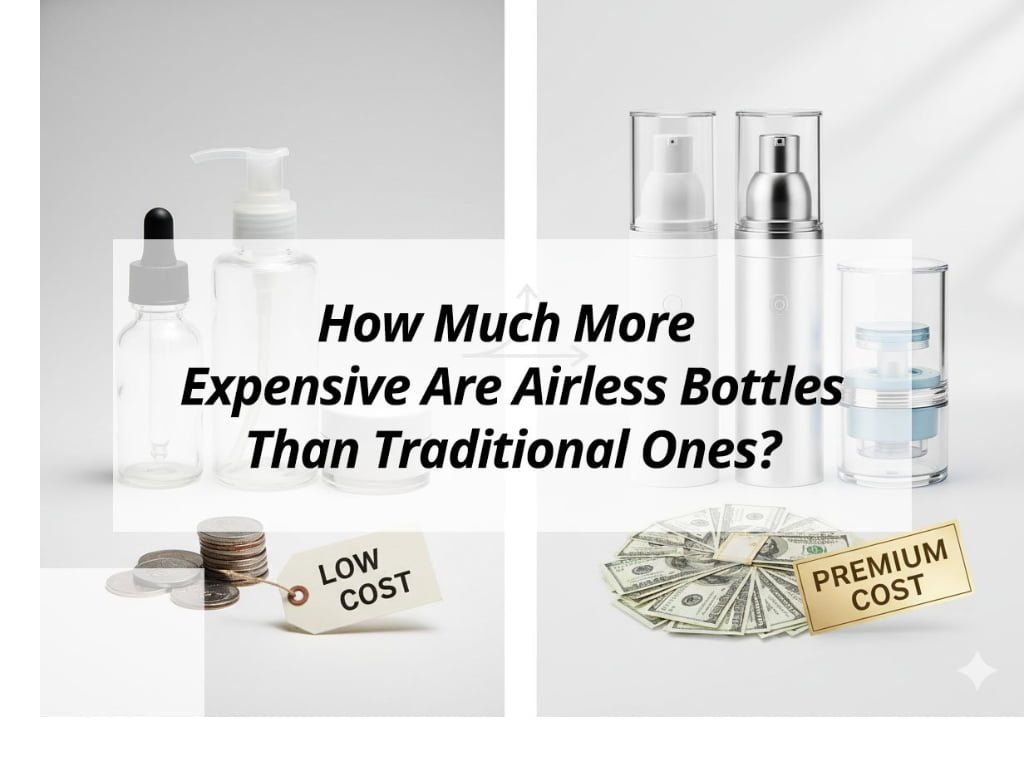 ![Airless bottles compared with traditional cosmetic packaging costs](https://jccosmopack.com/wp-content/uploads/2026/06/How-Much-More-Expensive-Are-Airless-Bottles-Than-Traditional-Ones.jpg "Airless Bottle Costs")