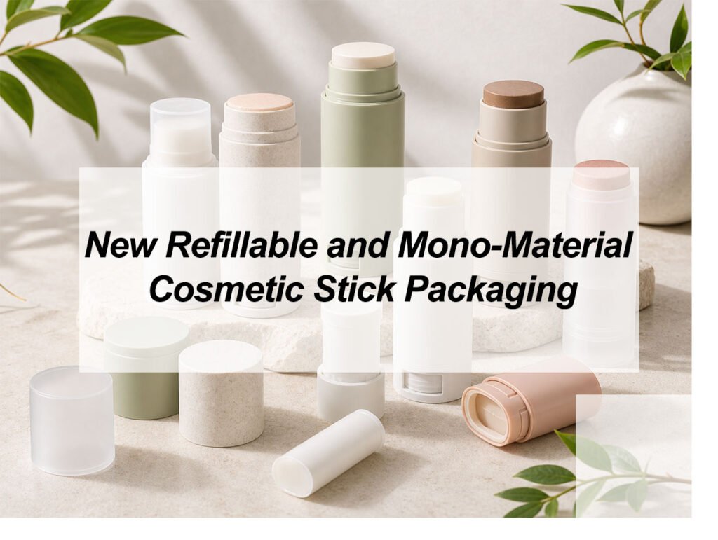 ![Refillable mono material cosmetic stick packaging for sustainable beauty products](https://jccosmopack.com/wp-content/uploads/2026/06/New-Refillable-and-Mono-Material-Cosmetic-Stick-Packaging.jpg "Refillable Stick Packaging")