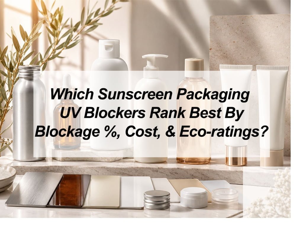 ![Sunscreen packaging UV blockers ranked by performance cost and eco ratings](https://jccosmopack.com/wp-content/uploads/2026/06/Which-Sunscreen-Packaging-UV-Blockers-Rank-Best-By-Blockage-Cost-Eco-ratings.jpg "UV Blocker Packaging")
