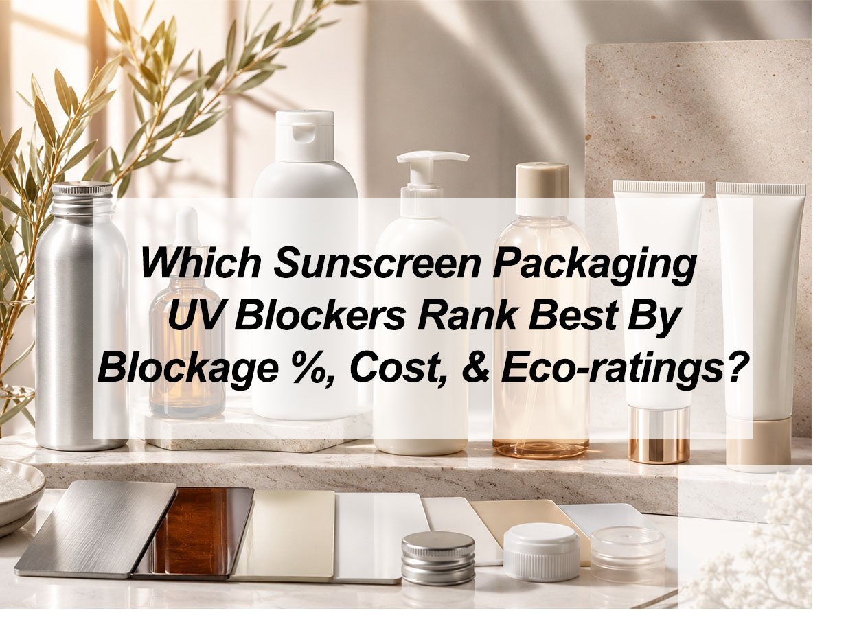 Which Sunscreen Packaging UV Blockers Rank Best By Blockage %, Cost, & Eco-ratings?