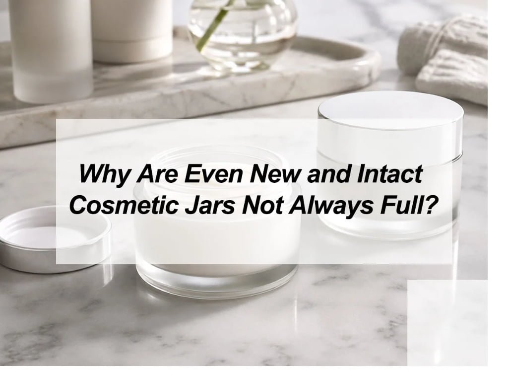 ![New cosmetic jars showing normal fill levels below the rim](https://jccosmopack.com/wp-content/uploads/2026/06/Why-Are-Even-New-and-Intact-Cosmetic-Jars-Not-Always-Full.jpg "Cosmetic Jar Fill")