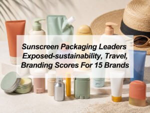 ![Sunscreen packaging leaders ranked by sustainability travel and branding scores](https://jccosmopack.com/wp-content/uploads/2026/07/Sunscreen-packaging-leaders-exposed-sustainability-travel-branding-scores-for-15-brands.jpg "Sunscreen Packaging Leaders")