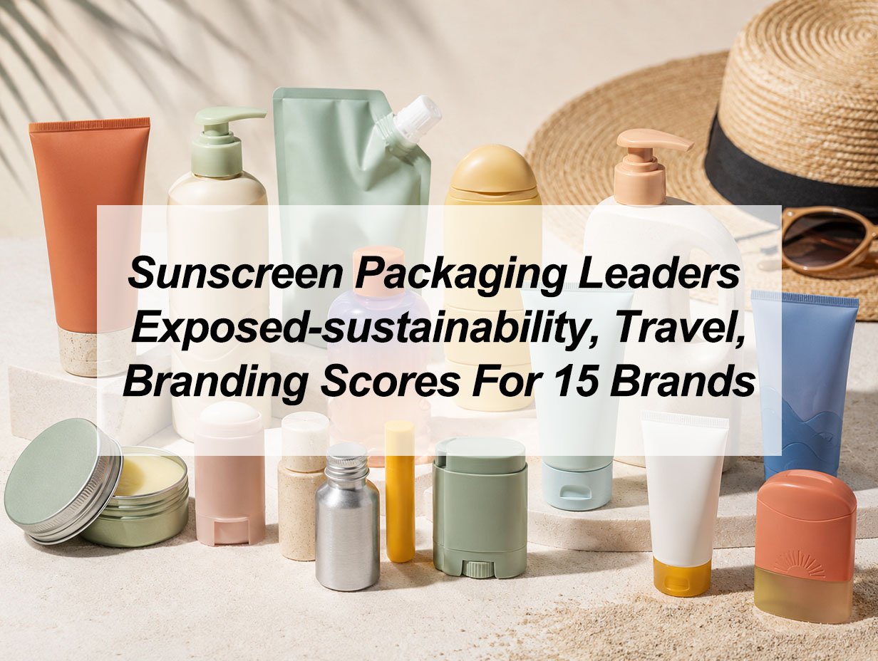Sunscreen Packaging Leaders  Exposed-sustainability, Travel,  Branding Scores For 15 Brands
